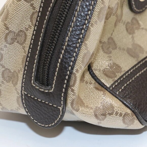 GUCCI Crystal Monogram Web Princy Boston - Brown - Picture 7 of 16